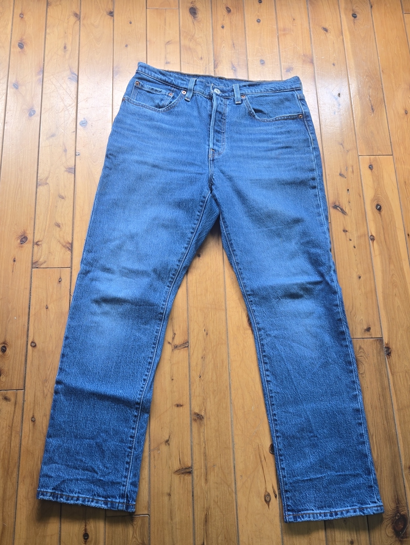 Levi's Straight Leg 501 Blue Denim Jeans
